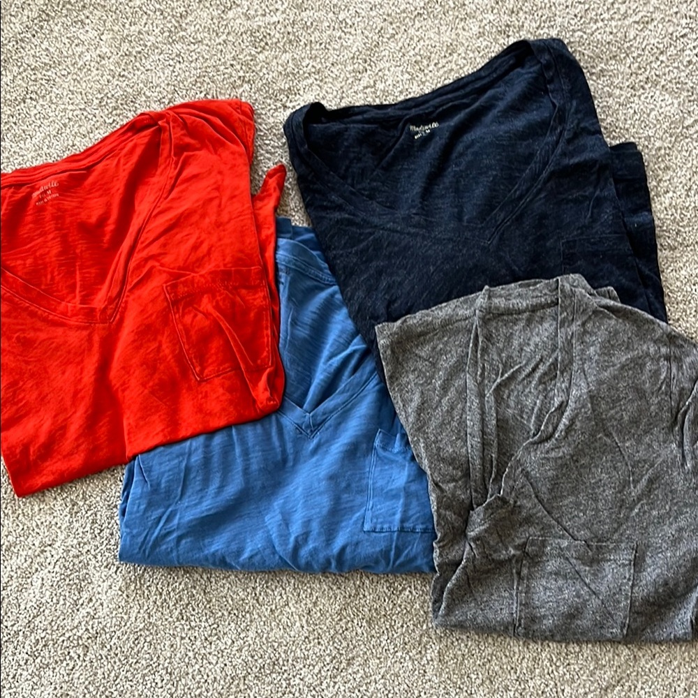 Madewell V-Neck T-Shirts Set of 4